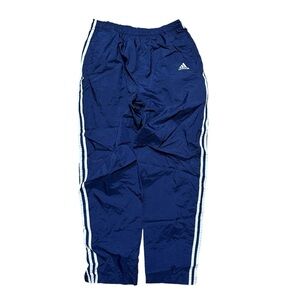 Vintage 90s Adidas Blue Windbreaker Side Snap Sweatpants Size L